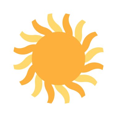 Güneş ikonu. düz dizayn biçimi 10