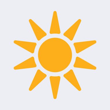 Güneş ikonu. düz dizayn biçimi 10