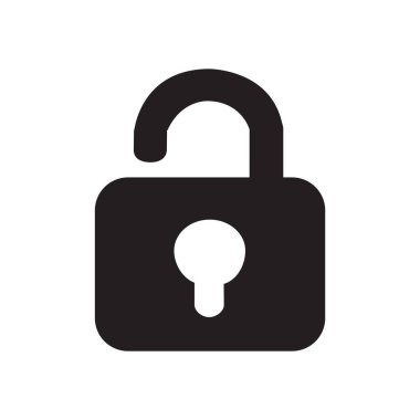 asma kilit ikon vektör çizimi