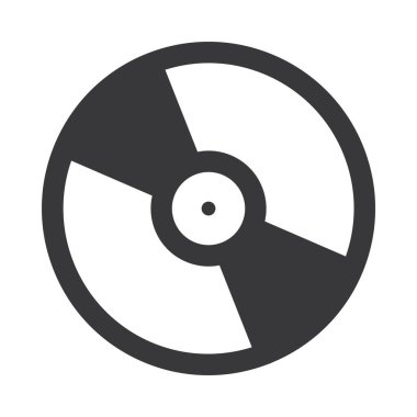 Beyaz üzerine cd disk simgesi vektörü