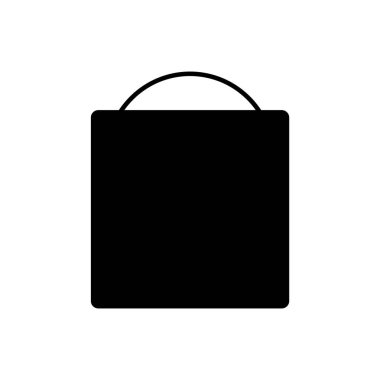 Alışveriş poşeti ikonu. Beyaz arkaplanda izole edilmiş web tasarımı için el çantası vektör simgelerinin basit çizimi