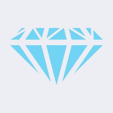 Elmas. Web simgesi basit illüstrasyon