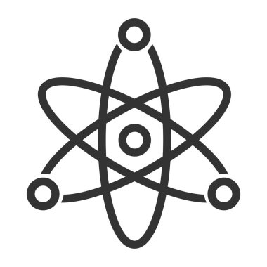 atom. Web simgesi basit illüstrasyon