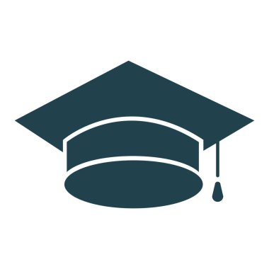 mezuniyet şapka simgesi vektör illüstrasyon tasarımı 