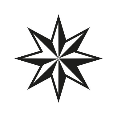 Beyaz arka planda yalıtılmış yıldız vektör simgesi