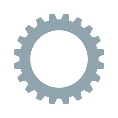minimalist vektör illüstrasyonu, dişli simgesi