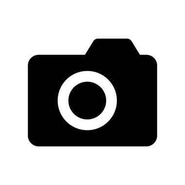 Kamera simgesi beyaz arkaplanda izole edildi