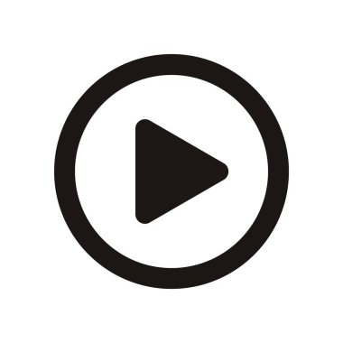 Çalma düğmesinin vektör illüstrasyon simgesi 