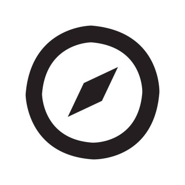 pusula, vektör düz simge tasarımı