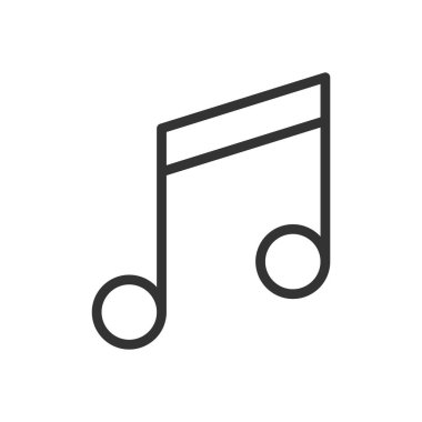 müzik notası ikon vektör illüstrasyonu
