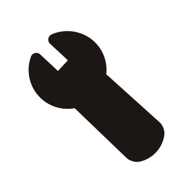 İngiliz anahtarı simgesi, beyaz arkaplanda vektör çizimi