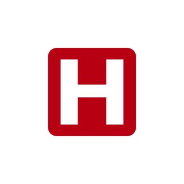 H harfi logo tasarım vektör şablonu