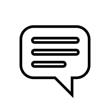 Sohbet kabarcığı vektör illüstrasyonu