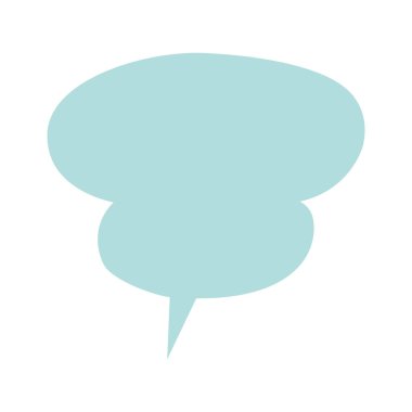 Beyaz arkaplanda izole edilmiş konuşma kabarcığı vektörü simgesi