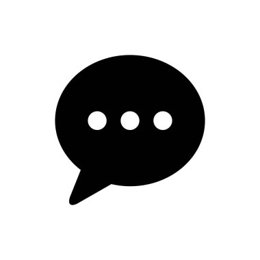 Sohbet balonu ikonu vektör çizimi tasarımı