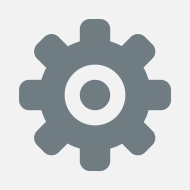 minimalist vektör illüstrasyonu, dişli simgesi