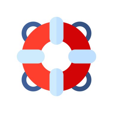 Minimalist vektör illüstrasyonu, Lifebuoy simgesi