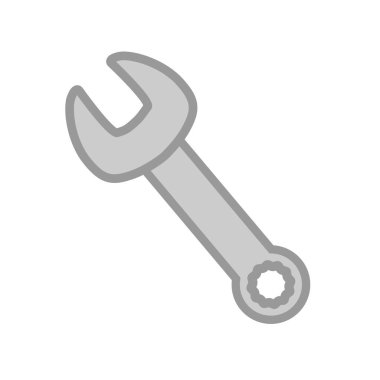 İngiliz anahtarı simgesi. düz dizayn biçimi 10