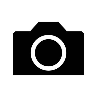 Kamera simgesi beyaz arkaplanda izole edildi