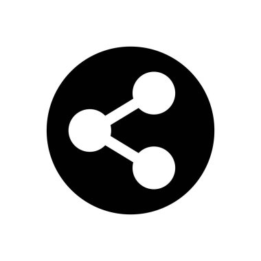 minimalist vektör illüstrasyonu, paylaşım simgesi