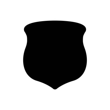 Beyaz arkaplanda izole edilmiş kalkan vektör simgesi