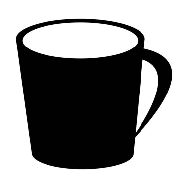 Kahve fincanı ikonu. Web için çay fincanı vektör simgelerinin özet çizimi