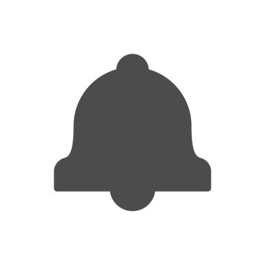 minimalist vektör illüstrasyonu, çan simgesi
