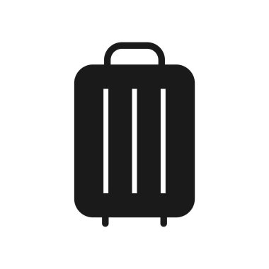 Minimalist vektör illüstrasyonu, bagaj simgesi