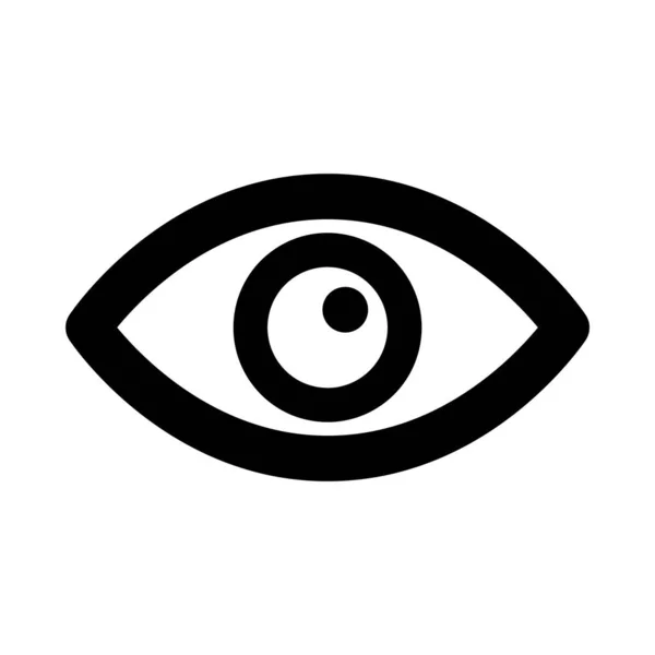 Eye Icon Flat Vector Illustration Design — Stockvektor