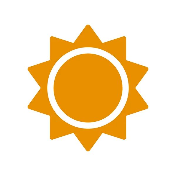 Sol Icono Vector Ilustración — Archivo Imágenes Vectoriales