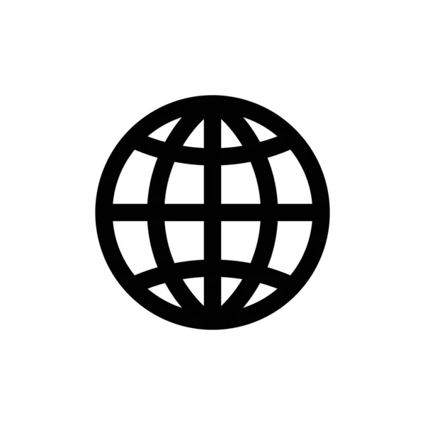 Ícone Planeta Mundial Ilustração Vetorial — Vetor de Stock