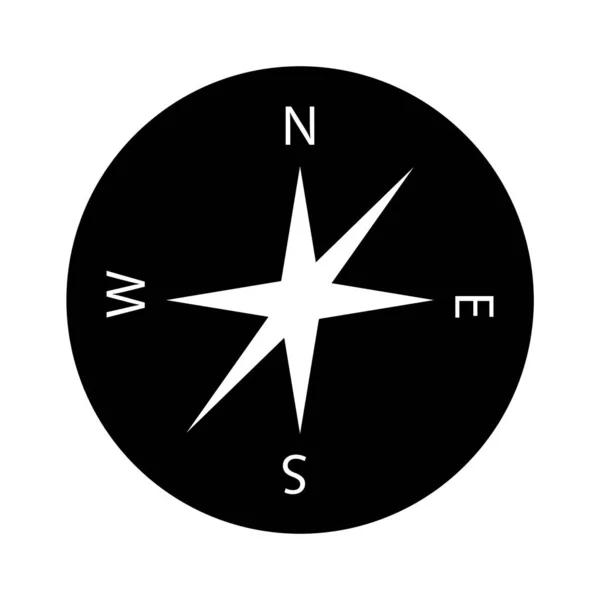 Kompas Vektorový Design Ploché Ikony — Stockový vektor