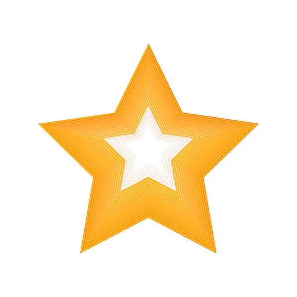 Star Symbol Flache Darstellung Von Goldsternen Vektorsymbolen Auf Weißem Hintergrund — Stockvektor