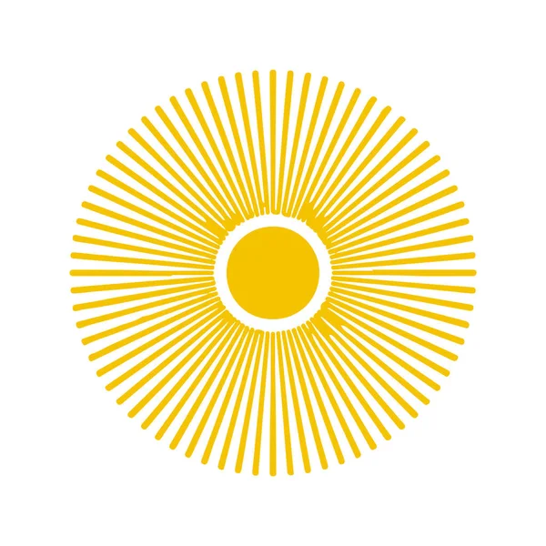 太陽線ベクトルアイコンイラストデザイン — ストックベクタ
