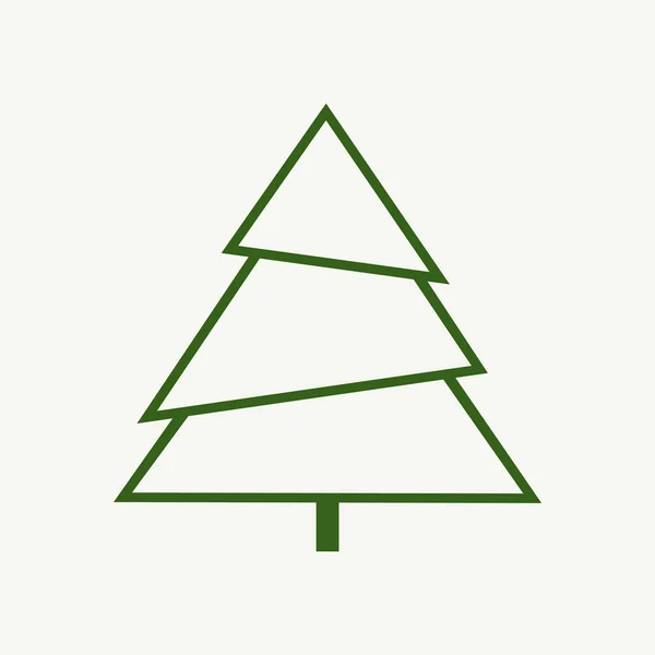 Weihnachtsbaum Symbol Flache Vektor Illustration Design — Stockvektor