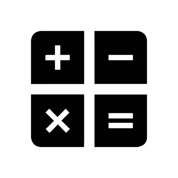 Calculatrice Icône Style Plat Illustration Vectorielle — Image vectorielle