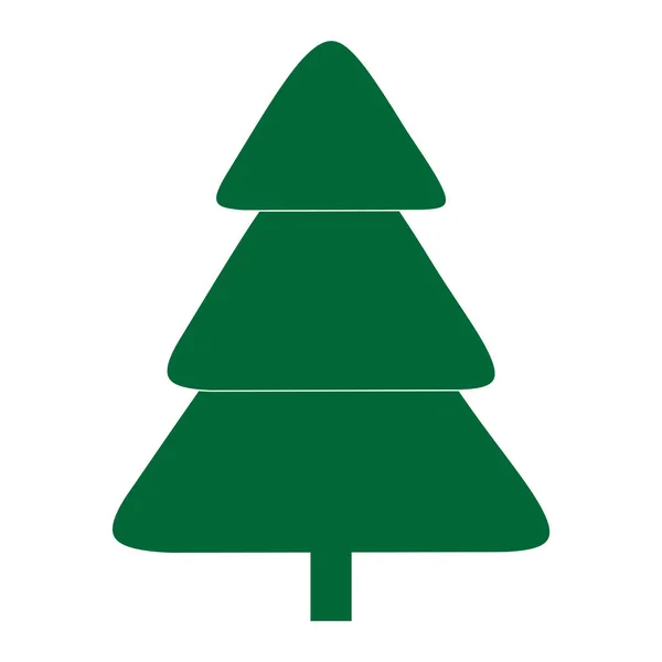 Weihnachtsbaum Symbol Flache Vektor Illustration Design — Stockvektor