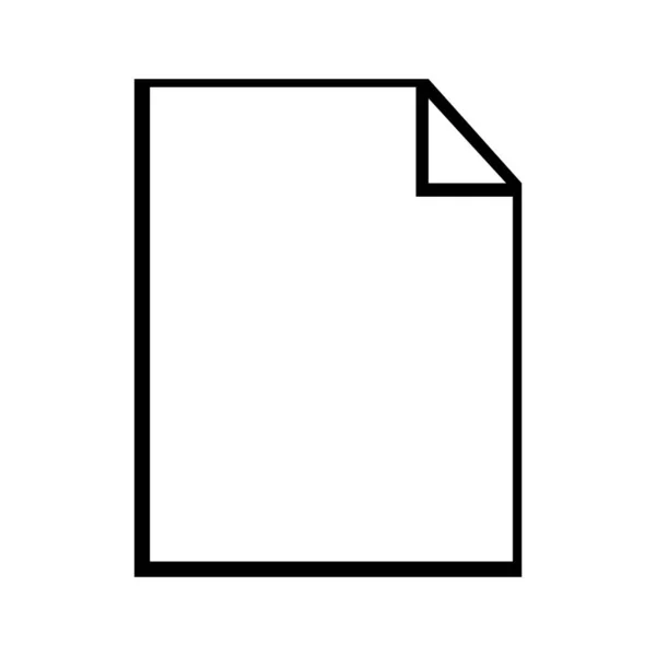 Minimalistische Vektorillustration Papiersymbol — Stockvektor