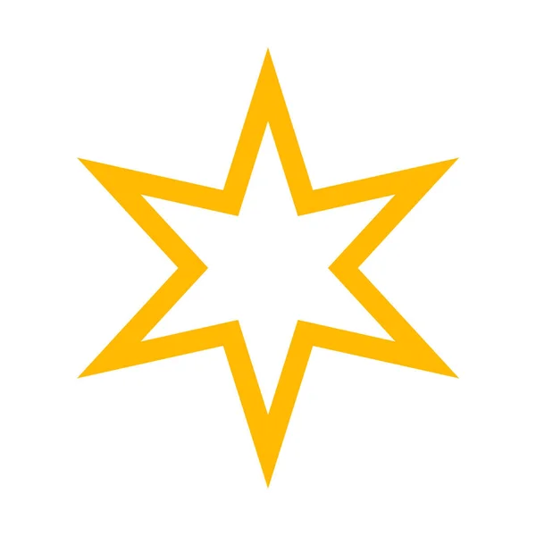 Estrella Icono Vectorial Aislado Sobre Fondo Blanco — Vector de stock