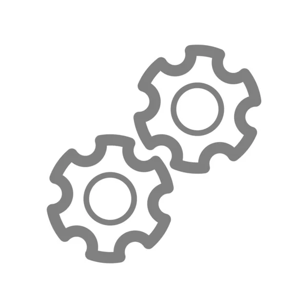 Gears Icon Web Design Illustration — Stock Vector