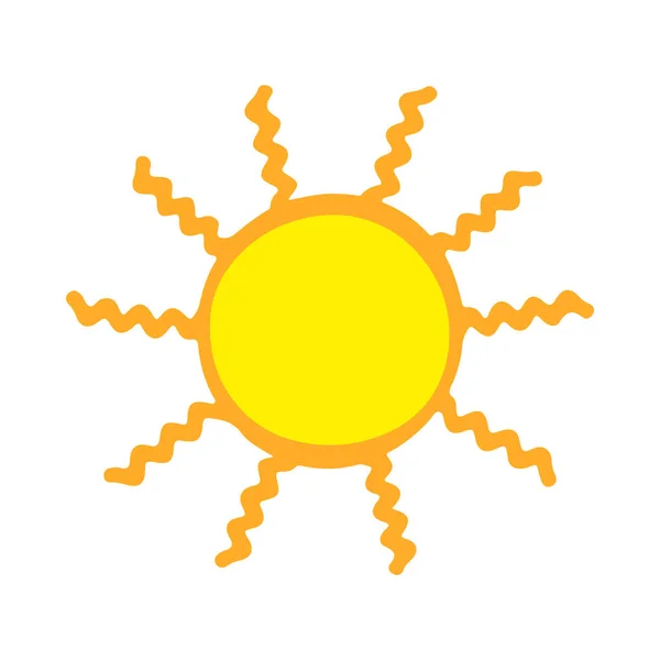 Sonnensymbolvektor Schlankheitszeichen Isolierte Kontursymboldarstellung — Stockvektor