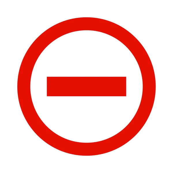 Sin Icono Signo Entrada Ilustración Plana Iconos Vectoriales Símbolo Prohibición — Archivo Imágenes Vectoriales