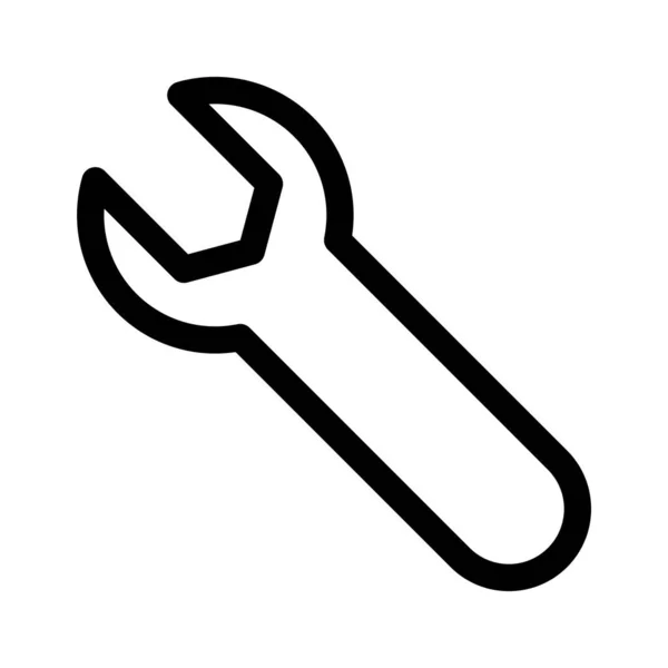 Wrench Icon Vector Illustration White Background —  Vetores de Stock