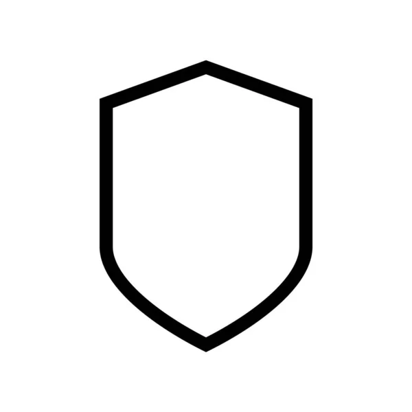 Значок Вектора Щита Белом Фоне — стоковый вектор