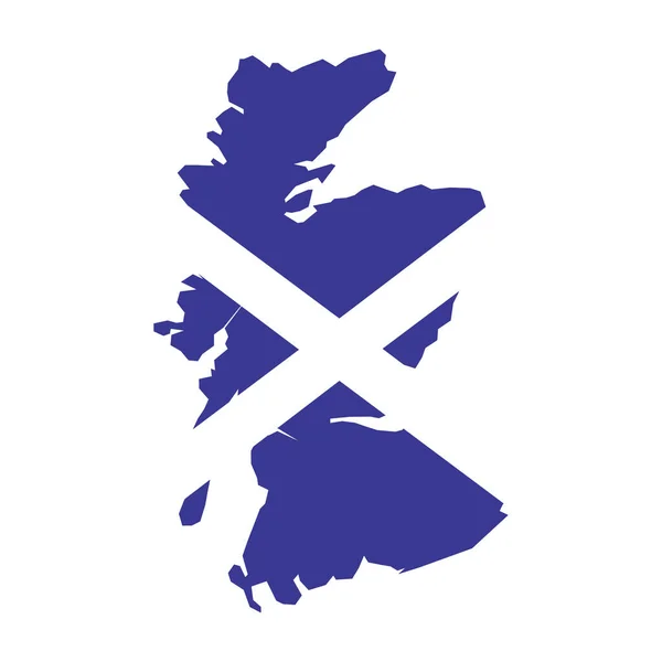 Map Scotland Flag Vector Illustration — Stock vektor