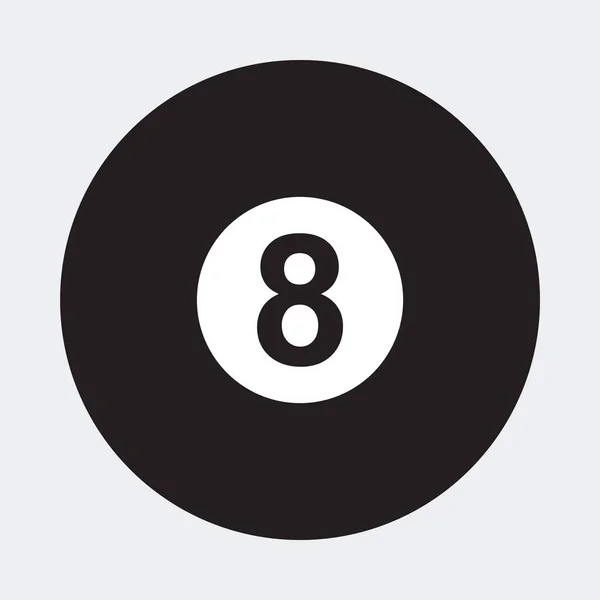 Minimalistic Vector Illustration Billiard Ball Icon — 图库矢量图片