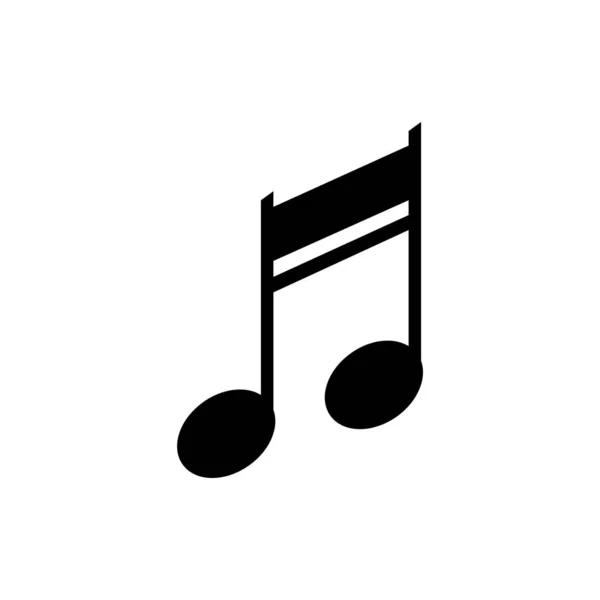 Müzik Notası Ikon Vektör Illüstrasyonu — Stok Vektör