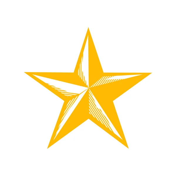Ikona Hvězdicové Vektoru Izolovaná Bílém Pozadí — Stockový vektor