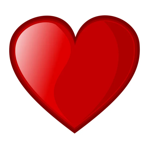 Ikona Serca Tle Logo Miłości Serce Ilustracja — Wektor stockowy