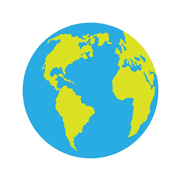 Icono Del Mapa Del Mundo Ilustración Vectorial — Vector de stock